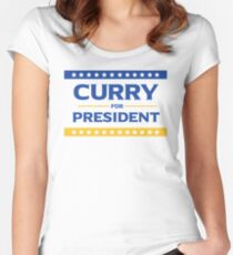 Curry for President Women's Fitted Scoop T-Shirt