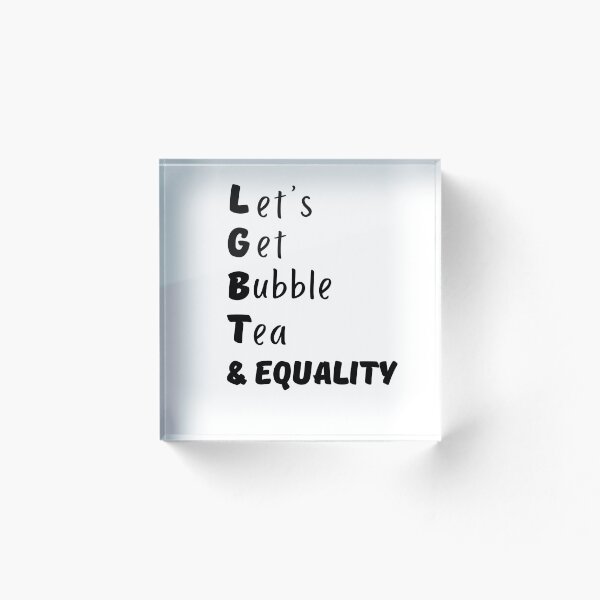 Artikelvorschau, LGBT - lass uns Bubble Tea holen - Pride Design Black Text entworfen und verkauft von Gerhanj.