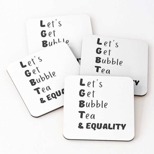 Item preview, LGBT - let’s get bubble tea - Pride Design Black Text designed and sold by Gerhanj.
