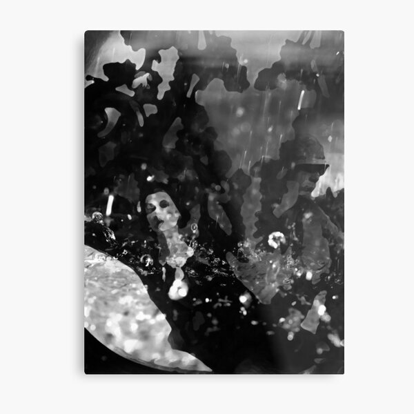 Black Dress Woman Metal Print