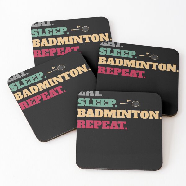 Item preview, Eat Sleep Badminton Repeat Retro Vintage designed and sold by Salvadax.