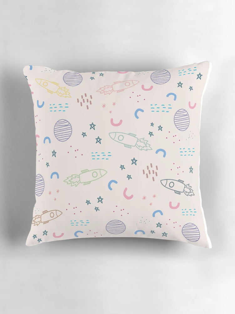 Thumbnail 3 of 4, Pillow, Pink Rockets designed and sold by ArtCity Designs.