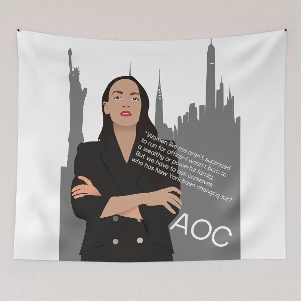 Item preview, Alexandria Ocasio-Cortez print Democratic Socialism feminist wall art designed and sold by GalleryArtField.