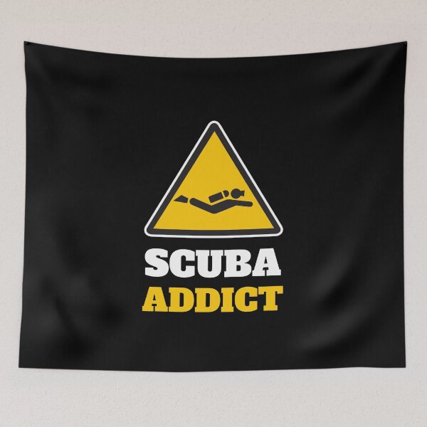 Item preview, Scuba diving addict, snorkeling diver black designed and sold by daguilon.