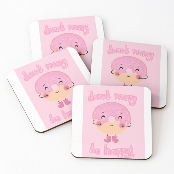 Item preview, Donut worry, be happy! designed and sold by TheCosyFruitbat.