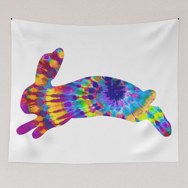 Item preview, Rainbow Swirl Tie Dye Jumping Bunny Rabbit designed and sold by ILoveTieDye.