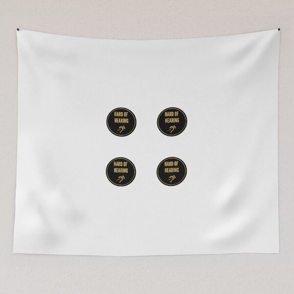 Item preview, I Am Hard of Hearing, Hearing Impaired Black and Yellow designed and sold by JessyDesigns.