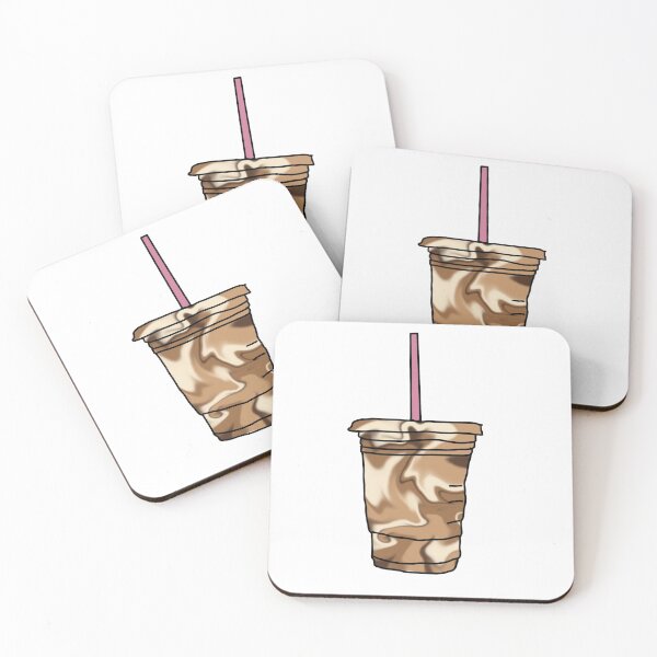 Item preview, iced coffee with pink straw  designed and sold by mvsoileau.