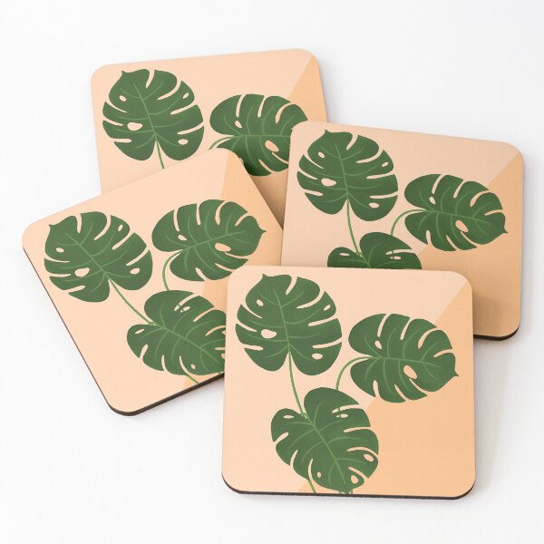 Item preview, Monstera and Peach designed and sold by YouCheekyCow.