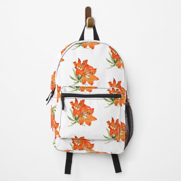 Item preview, Red Lily Orange Botanical Flower Illustration Floral Watercolor Drawing designed and sold by No AI Classic Vintage Art.