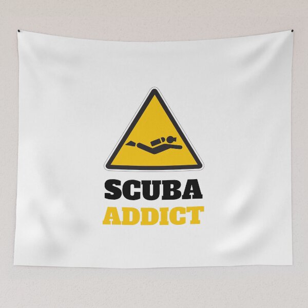 Item preview, Scuba diving addict, snorkeling diver white designed and sold by daguilon.