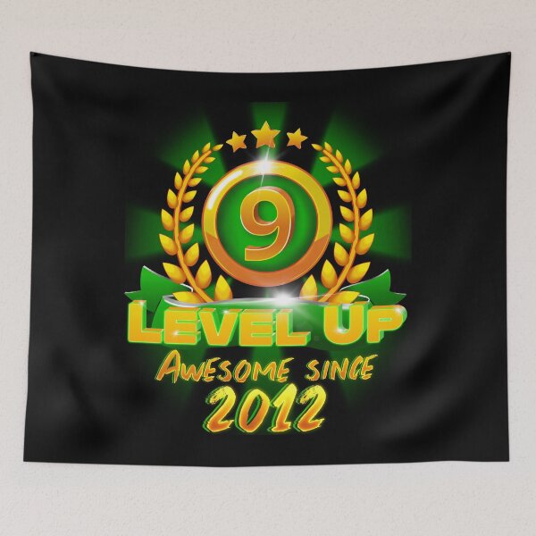 Item preview, Age 9 Level Up Birthday Awesome Since 2012 Gamer designed and sold by ScienceNStuff.
