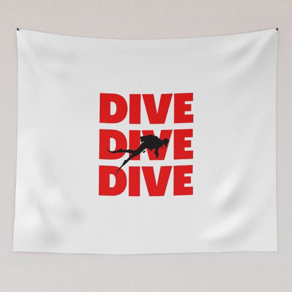 Item preview, Dive scuba diving snorkeling diver white designed and sold by daguilon.