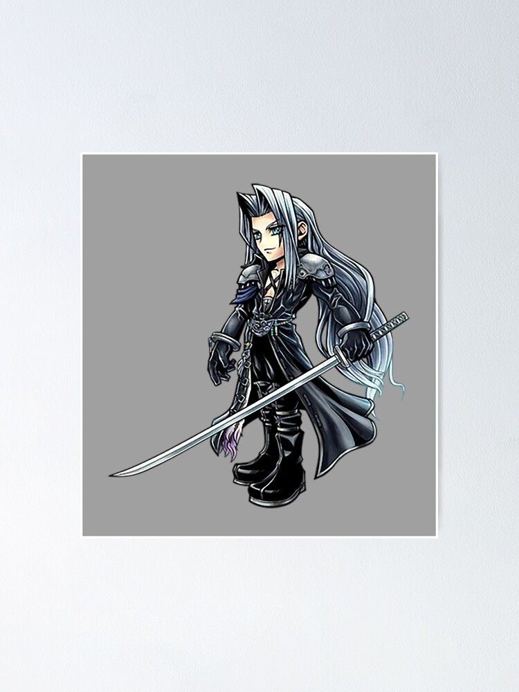 Final Fantasy 7 Vii Sephiroth Character Dissidia Opera Omnia Official Artwork Poster By 7002