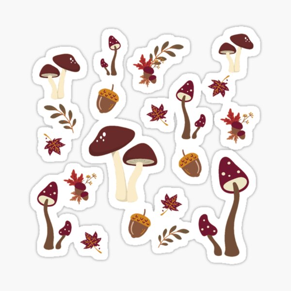 Item preview, Warm shrooms and acorns designed and sold by MarineTreasury.