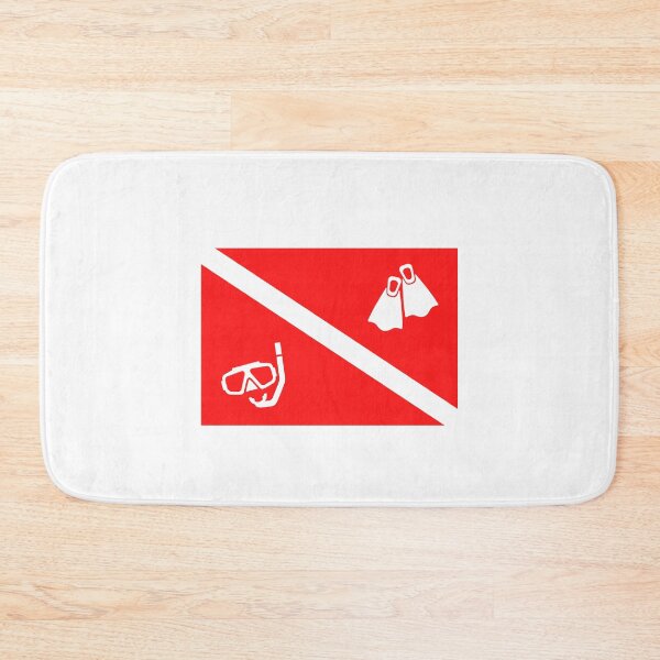 Item preview, Scuba diving flag snorkeling diver white designed and sold by daguilon.