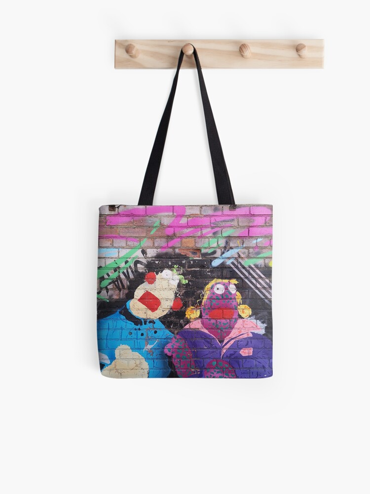 Zig and Zag Street Wall Art Print Spray Paint 90s Children's TV | Tote Bag