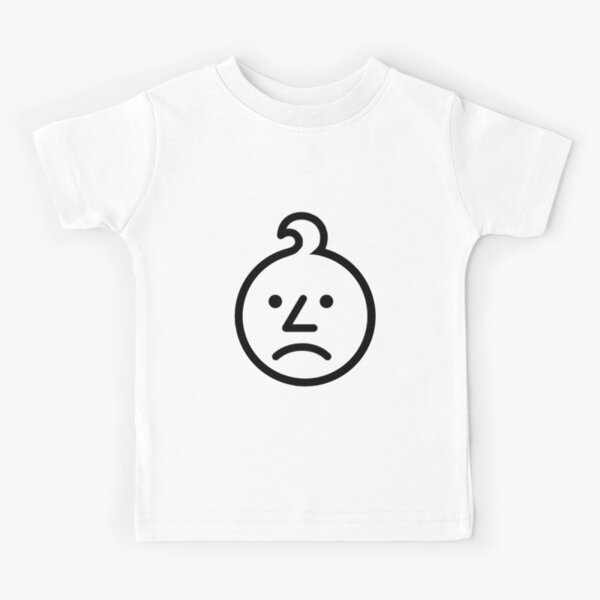 0-3 Warning Sign Face (Sad Onion) Kids T-Shirt