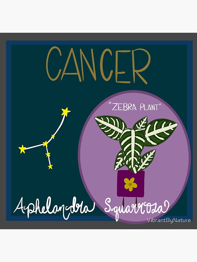 Discover Cancer Zodiac Sign Houseplant Premium Matte Vertical Poster