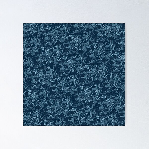 Swimming Mermaids Poster