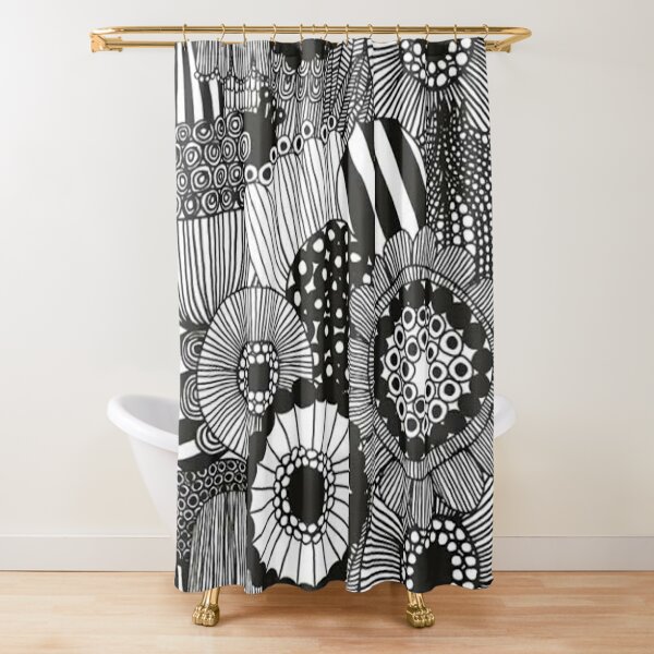 Unikko Shower Curtains Redbubble