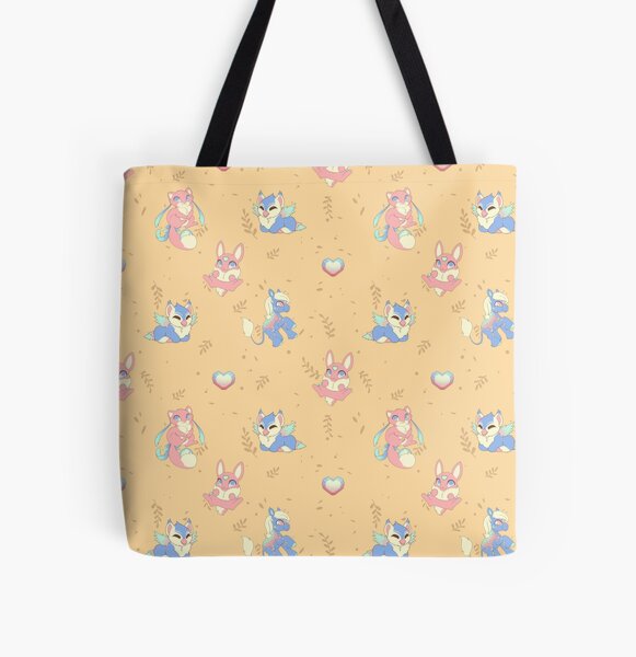 Rainbow Pastel Baby Sylesties All Over Print Tote Bag