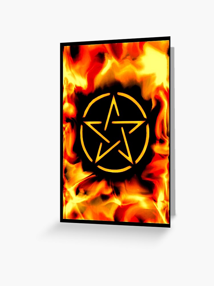 Pentagram Within The Fire" Greeting Card for Sale by excalibur1365 |  Redbubble