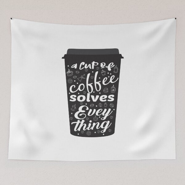 Item preview, A Cup Of Coffee Solves Everything designed and sold by Marstore.
