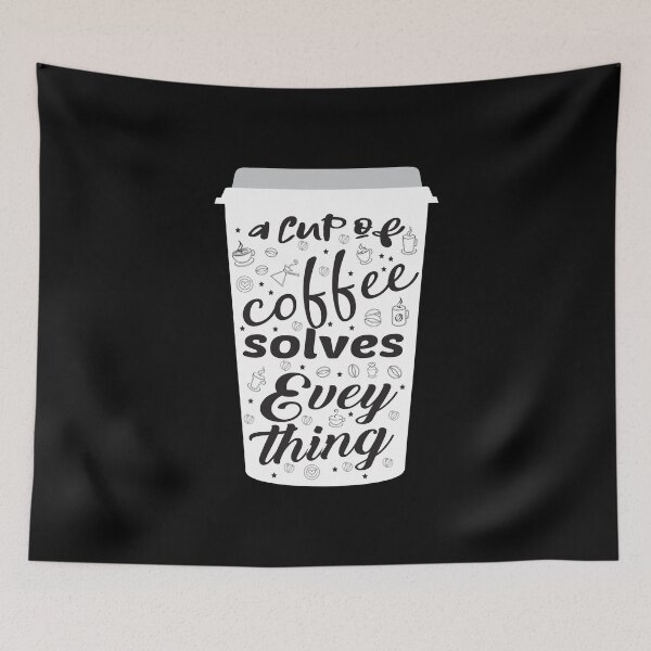 Item preview, A Cup Of Coffee Solves Everything Funny designed and sold by Marstore.