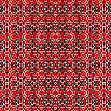 Artwork thumbnail, Abstract Red Grid Pattern by Sebastian Grafmann