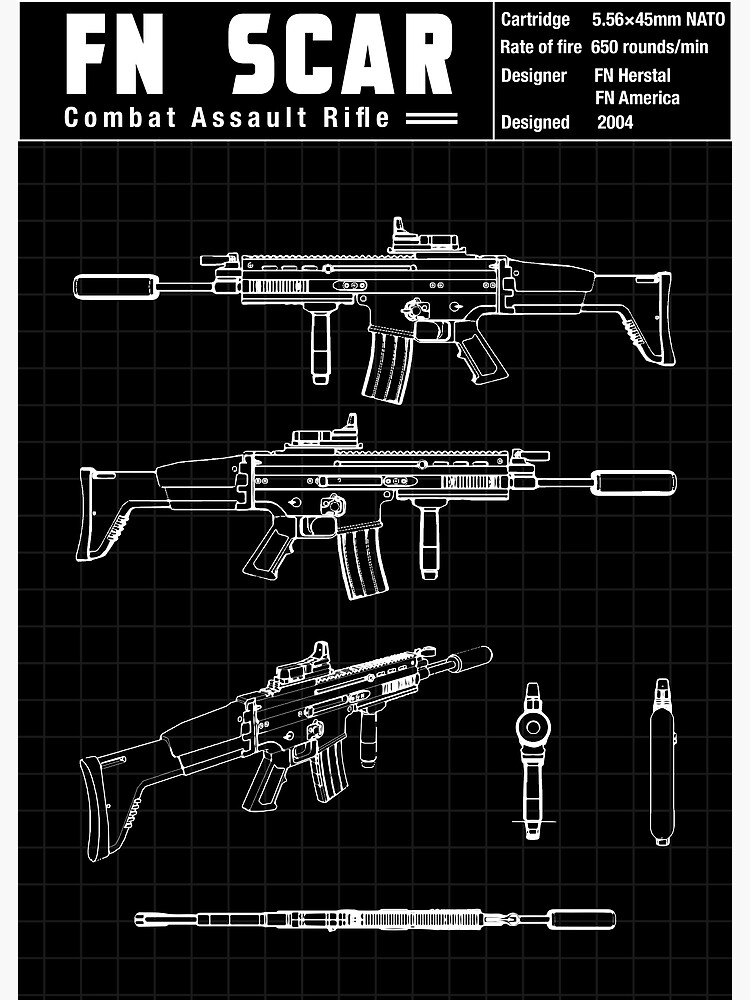 Fn Scar Schema Grusskarte Von Theanomalius Redbubble