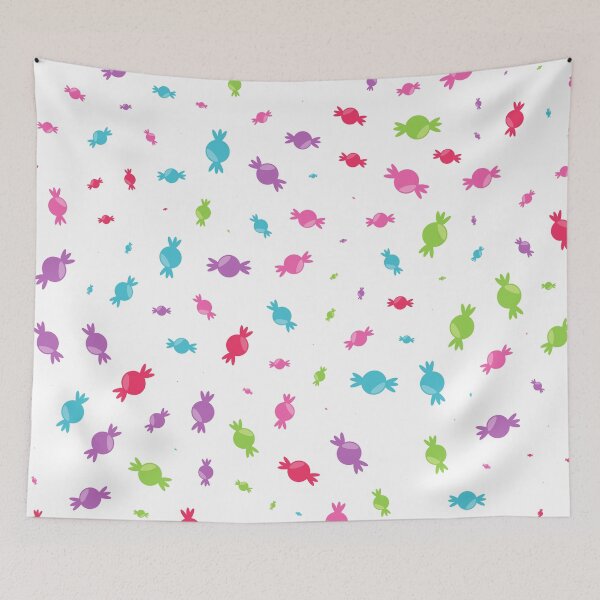 Item preview, colored candies, candy pattern, pink candies, blue candies designed and sold by angelescar.