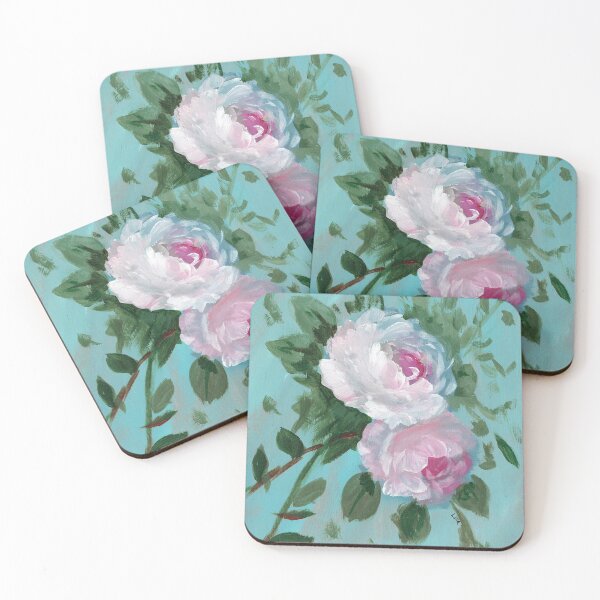 Item preview, Two Fully Bloomed Pink Roses designed and sold by Smalltownart.