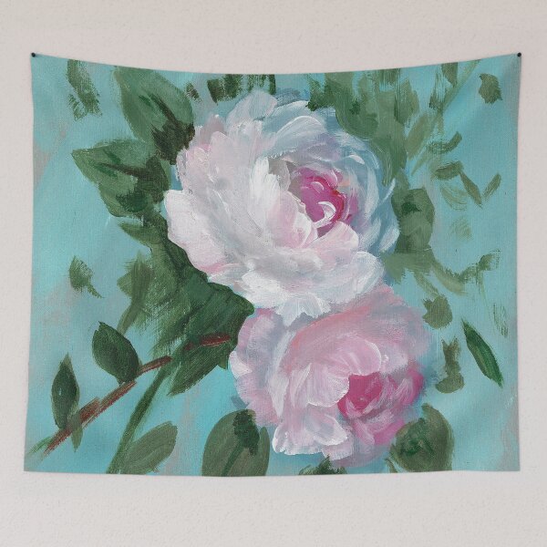 Item preview, Two Fully Bloomed Pink Roses designed and sold by Smalltownart.