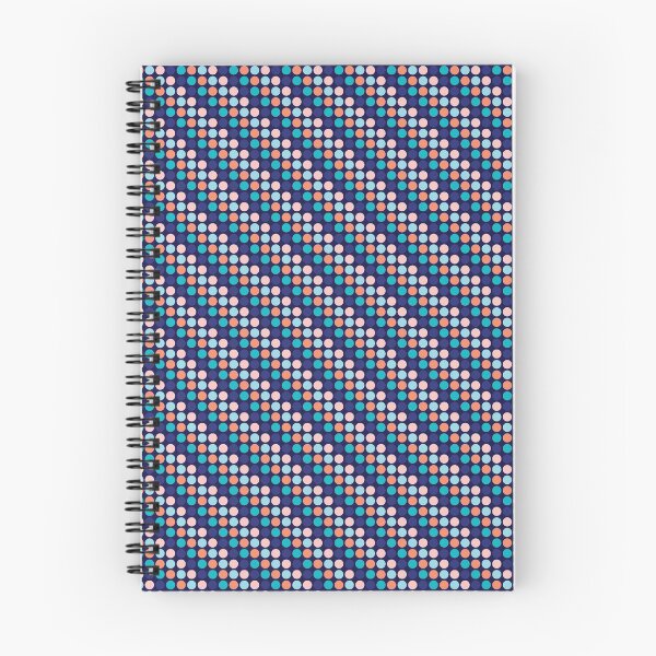 Item preview, Diagonal lines pattern in small polka dots in blush pink,azure green and orange designed and sold by IngaDesign.
