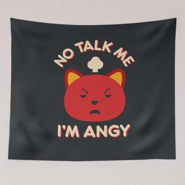 Item preview, No Talk Me I'm Angy Don't Talk to My I'm Angry Cat Meme designed and sold by gkao.