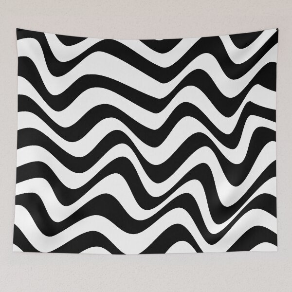 Item preview, Zebra Wave Uneven in Black and White designed and sold by Moyanana.