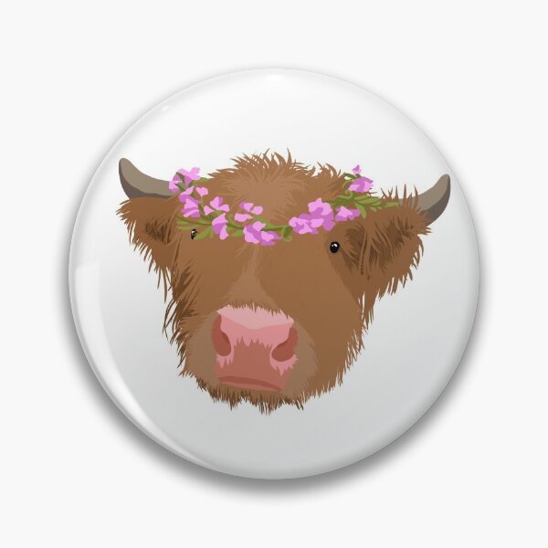 Item preview, Cow wearing flowercrown designed and sold by E-hutchings.