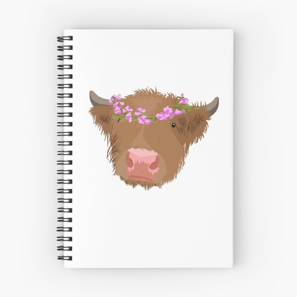 Item preview, Cow wearing flowercrown designed and sold by E-hutchings.