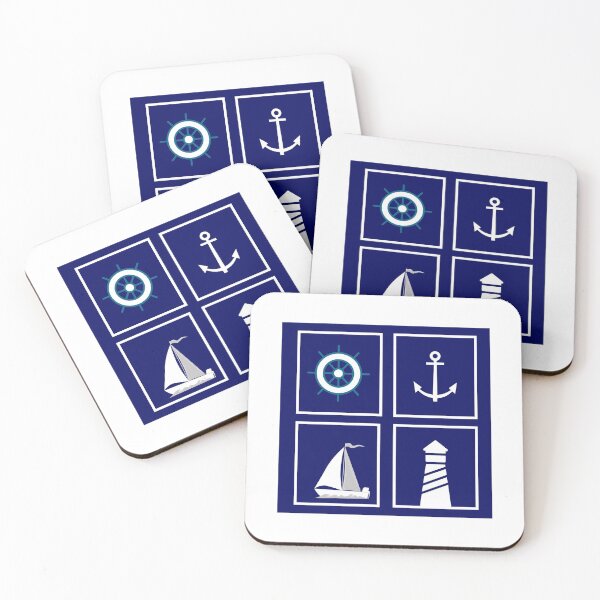Item preview, Nautical navy blue and white theme design designed and sold by Shir-designs.