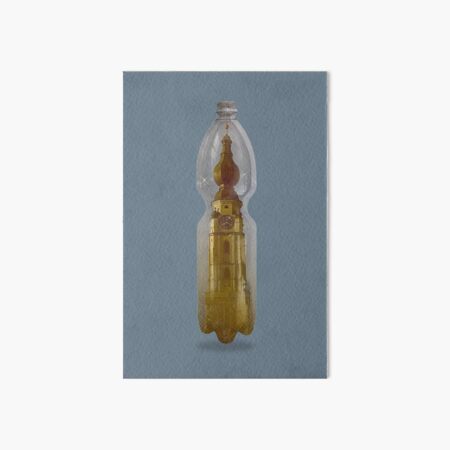 Braunauer retro Kirchturm Hermetic Lockdown in a PET bottle by Leo Haz Galeriedruck