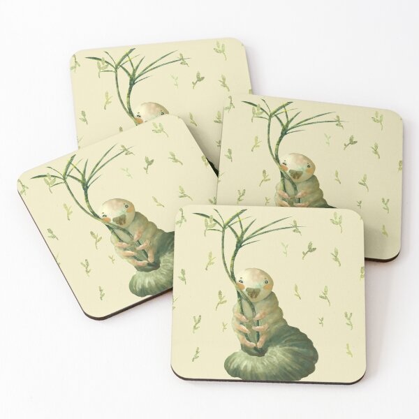 Item preview, Cute worm holding a plant! designed and sold by abianitza.