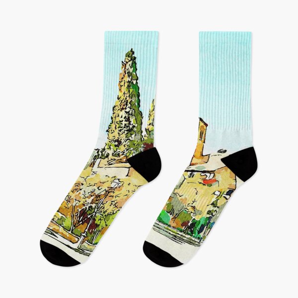 Item preview, Barbarano Romano: cemetery with cypresses and bell tower designed and sold by Giuseppe Cocco.