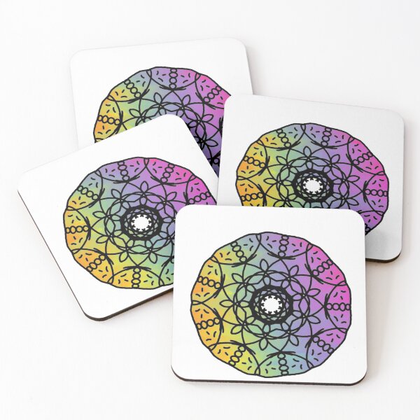 Item preview, rainbow mandala designed and sold by spottedhound.
