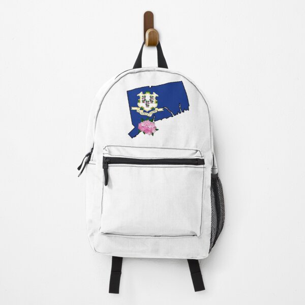 Item preview, State of Connecticut Flag with State Flower Mountain Laurel designed and sold by Gsallicat.