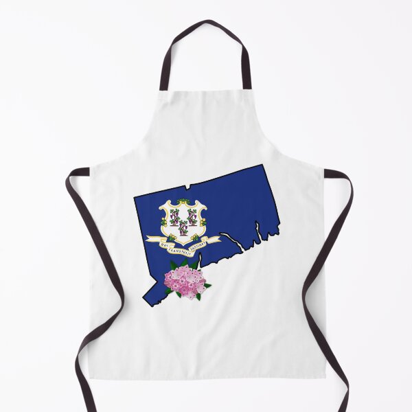 Item preview, State of Connecticut Flag with State Flower Mountain Laurel designed and sold by Gsallicat.