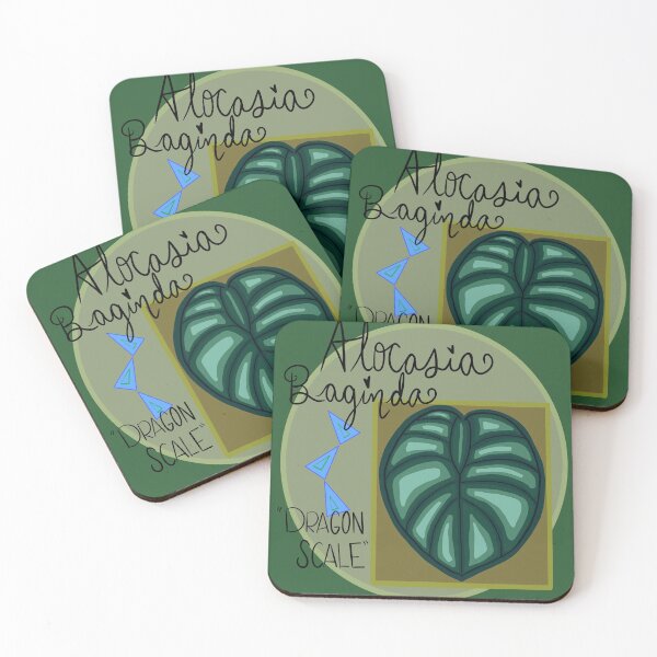 Item preview, Dragon Scale Alocasia Houseplant Art Print designed and sold by VibrantByNature.