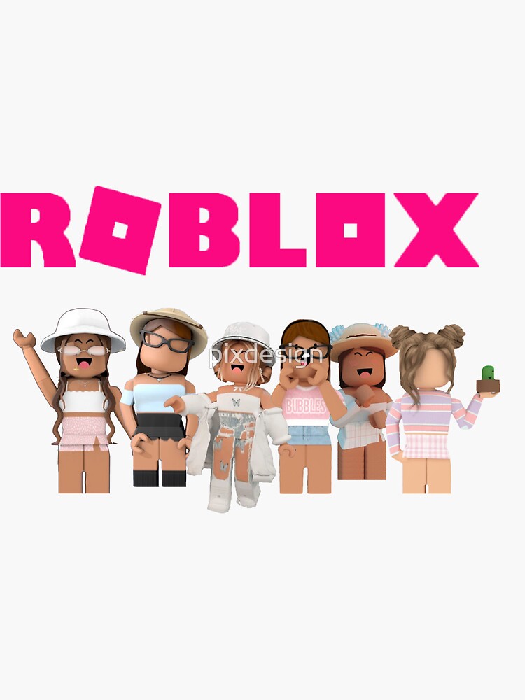 Roblox Girl Stickers Redbubble - anime girl hoodie roblox