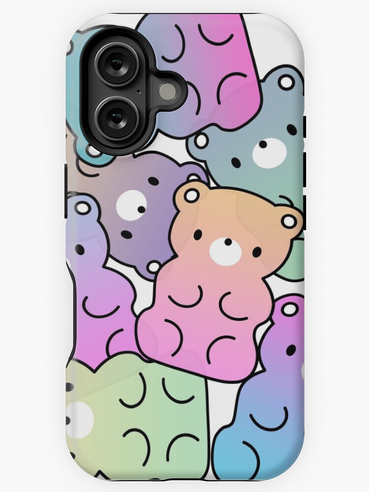 Cute Rainbow Gummy Bear Design Kawaii Aesthetic Pastel