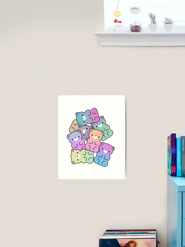 Cute Rainbow Gummy Bear Design Kawaii Aesthetic Te Tote Bag